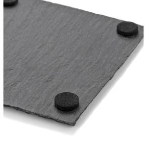 พิมพ์ลายใบไม้บนจานรองแก้วทรงสี่เหลี่ยมสีดำที่รองแก้ววอลนัทล้มลุกขอบทนทานสำหรับบ้านและโรงแรมเครื่องครัวอินเดีย - Product Image 3