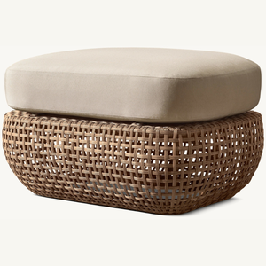 Hot sale <b>stool</b> <b>ottoman</b> with rattan accents with distinctive modern style good indoor use and durable - Product Image 2
