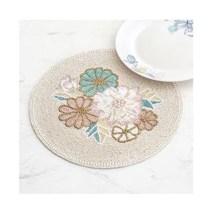 Set de table rond classique vintage perlé 100% fait main Écologique Durable Utilisation à domicile Mariage - Product Image 1