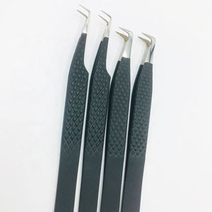 Pince à épiler à pointe de fibre pince à épiler à éventail de volume pince à épiler à pointe de fibre pince à épiler à extension de cils personnalisée logo de marque privée personnalisé - Product Image 2