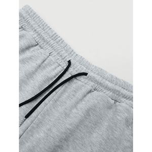 Sudadera con capucha y cremallera de un cuarto para hombre, color gris jaspeado claro, de tejido grueso, con cordón a juego, marca Trackstar OEM de etiqueta privada. - Product Image 4