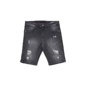 Pantalones Cortos de Mezclilla para Hombre, Cintura Media, Cierre de Botones, Color Sólido, Estilo Casual, 100% Algodón Tejido, Transpirable, con Bolsillos - Product Image 6
