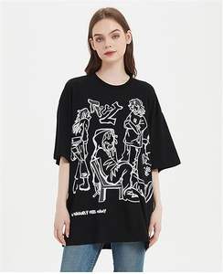 Camiseta Gráfica Personalizada de Algodón 100% Pesado, Camiseta Vintage para Hombre con Impresión Serigráfica DTG, Camisetas de 260 g/m² - Product Image 4