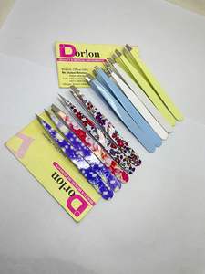 Pince à épiler à sourcils de maquillage pince à épiler enduite de couleur et de papier épilateur épilateur à sourcils pointu incliné fabriqué au Pakistan - Product Image 3