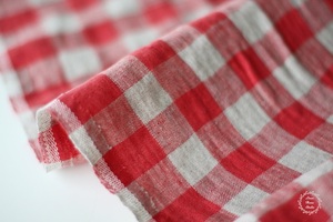 Venta al por mayor 115 '' / 292cm Extra ancho tela de lino lavado a la piedra 100% Lino Material Natural rojo tejido Textiles para el hogar niños niñas - Product Image 6