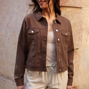 Custom Women Vintage Denim Jacket Makers Elegante Casual Prendas de abrigo Proveedores de moda Vendedores de moda Ropa al por mayor - Product Image 6