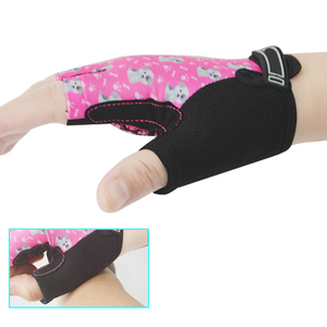 Gants de cyclisme légers à demi-doigts LEADING HAWK - Matière en maille de polyester et nylon, lavables, couleur et logo personnalisables - Product Image 3