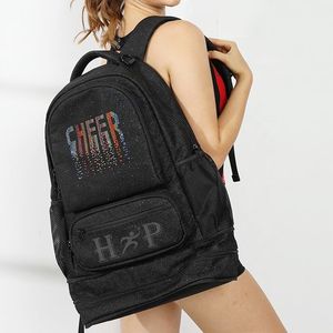 Top Quality Fashionable Glitter Cheer Bag Sports Travel Sparkle <b>Backpack</b> for Girls Custom Lightweight Cheerleading <b>Backpack</b> - Product Image 4