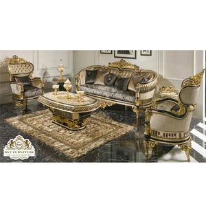 Ensemble de canapés familiaux de luxe de style européen moderne en bois de teck sculpté, style français, pour salon, canapé en bois sculpté à la main de qualité supérieure, Royaume-Uni - Product Image 1