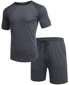 Survêtement d'été personnalisé pour homme avec tissu respirant de haute qualité en coton/polyester, shorts assortis gaufrés, hiver - Product Image 1