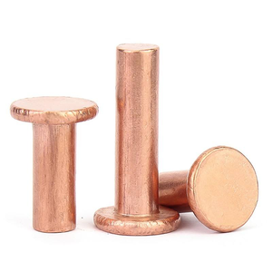 Remache Sólido de Cobre con Cabeza Redonda M4 M6 M8, Estándar DIN, Fijación de Extremo Cerrado - Product Image 1