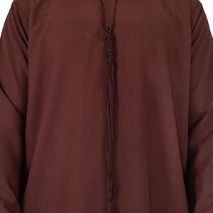 Ramadan musulman hommes rayures robe Abaya islamique Costume Satin Thobe personnalisé moyen-orient Jubba Thobe - Product Image 6