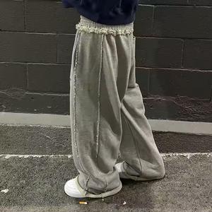 Nouvelle Arrivée 2025 – Pantalon de jogging décontracté brodé pour homme, coupe ample, en toile, taille mi-haute élastique, jambe large, style oversize - Product Image 1