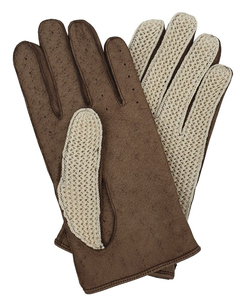 Prix usine Heritage Crochet Gants d'équitation avec peau de mouton en cuir véritable sans doublure Style de trous d'articulation pour un usage quotidien Cyclisme - Product Image 4