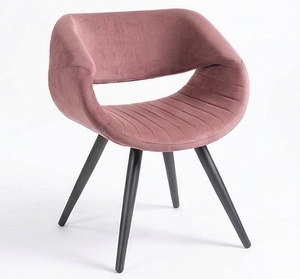 Silla de Comedor de Diseño Moderno Wabi-Sabi, Ecológica, Tapizada en Terciopelo, Patas de Metal, Asiento Ergonómico, Marca ARSU - Product Image 4