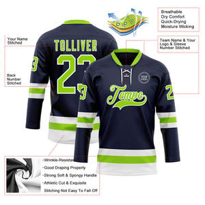 Práctica de hockey sobre hielo en blanco Jersey League Jersey Team Jersey EE. UU. Y Europa - Product Image 3