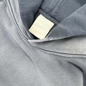 High Quality Cotton Oversize Hoodie Streetwear Thick Fleece Drop Shoulder Plain Blank Custom Men <b>Hoodies</b> - Product Image 4