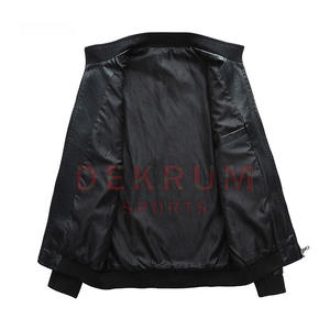 Venta caliente Hombres Ropa Chaqueta de cuero Nueva moda Hombres Chaqueta de cuero Chaquetas de cuero a prueba de viento - Product Image 2