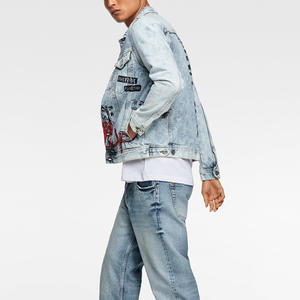 Chaquetas Vaqueras para Hombre 2022, Personalizadas, Extra Grandes, Desgastadas, con Cuello Alto, Ecológicas, para Venta al por Mayor - Product Image 4