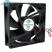 Ventilateur axial CC sans balais étanche 5V 12V 18V 24V 92x92x25MM 92mm à haut débit d'air (CFM) 90mm pour petit panneau solaire, camping-car, tour de ventilation