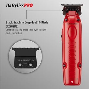 Tondeuse à cheveux rouge haute performance professionnelle pour barbier, rechargeable, batterie 2500 mAh, lame en acier inoxydable, réglable, style français - Product Image 4