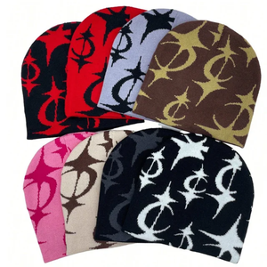 Otoño Unisex Beanie Hat Color sólido de punto con tela acrílica Marca personalizada Precio al por mayor para viajes - Product Image 1
