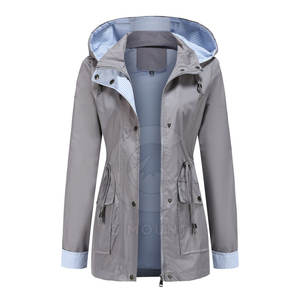 Uso al aire libre MOQ bajo Mujeres Chaqueta impermeable Etiqueta privada Mujeres Chaqueta impermeable Nuevo diseño Mujeres Chaqueta impermeable - Product Image 2