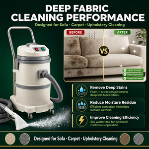 Machine de <span class=keywords><strong>nettoyage</strong></span> à vapeur industrielle professionnelle mobile automatique pour tapis, canapés et tissus d'ameublement avec extraction par pulvérisation et aspiration - Product Image 3