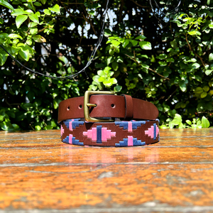 Cinturón Polo de cuero de búfalo étnico hilo ceroso acabado duradero a mano hebilla de aleación de Zinc sólido 35MM ancho moda Casual negocios - Product Image 1
