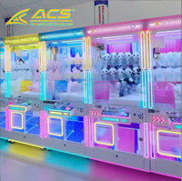 Machine de jeu d'arcade à griffes commerciale ACS Source Factory, sans fil, pour 110/220V, emballage en caisse en bois - Garantie 1 an (version anglaise)