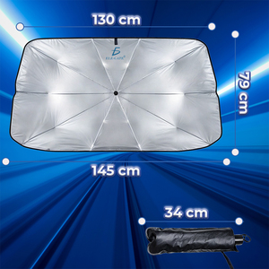 Grande Tendina Parasole Pieghevole per Finestrino Anteriore e Parabrezza, Protezione UV in Foglio di Alluminio per Tappezzeria Auto - Product Image 3