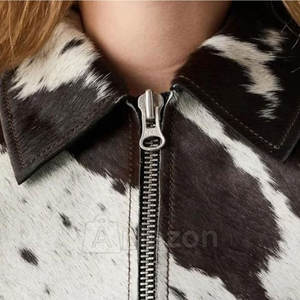 Chaquetas de cuero de diseño único para mujer Chaquetas de cuero de mujer con detalles impresos - Product Image 5