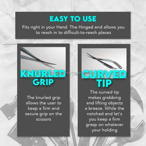 Ciseaux et pinces à épiler professionnels en acier inoxydable à pointes affûtées, couleur argent, pour sourcils et cils - Product Image 4