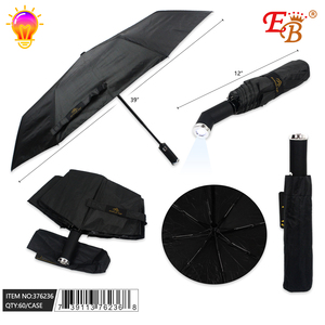 <b>Automatic</b> 39" Black <b>Umbrella</b> Flash Light 60PCS/CS Semi-<b>Automatic</b> Travel <b>Umbrella</b> High Wind Resistance 8K Rain Protection - Product Image 1
