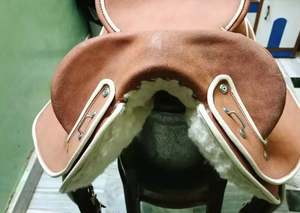 Best Quality Western Half Breed <b>Saddle</b> Leather Natural Rough Out Drum Dye Finished Available at Bulk Quantity From India - Product Image 4
