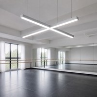 Luminaire linéaire LED suspendu pour studio de danse, connectable, 700 mm, sans joint