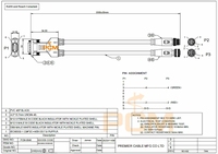Câble de programmation PLC Bus DP Bus Profibus M12 vers DB9 de 2 m pour l'automatisation industrielle S7-200 S7-300 S7-400 PLC Fieldbus DeviveNet