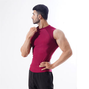 Camiseta sin mangas de algodón 100% personalizada al por mayor, camiseta sin mangas tejida para gimnasio, culturismo, camiseta sin mangas para hombres, diseño impreso de alta calidad - Product Image 3