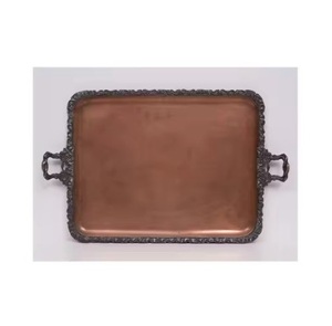 Plateaux de service en cuivre de la meilleure qualité, artisanat indien en métal, plateaux de service décoratifs en cuivre pour la maison, les hôtels et les restaurants - Product Image 4