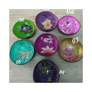 Cuenco de laca hecho a mano con cáscara de coco, estilo costero, material: laca de cáscara de coco; uso: decoración temática; origen: hecho en Vietnam - Product Image 6