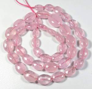 Cuentas Sueltas de Morganita Rosa Natural de Alta Calidad, Certificadas por CNAS, de 17 Pulgadas, Grado Superior, 8.5-15 mm, Ovaladas y Lisas, para Joyería - Product Image 5