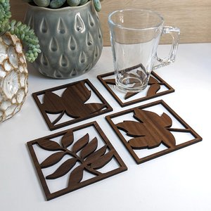 Modern Epoxy Coaster Set with Swirl Design Stylish Abstract Art Resin and Stone Coasters for Home and Office Classic Style - Product Image 4