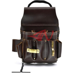 New In Luxury <b>Leather</b> Electrician <b>Tool</b> Bag Thick <b>Leather</b> With Reinforced Stitching And Storage - Product Image 5