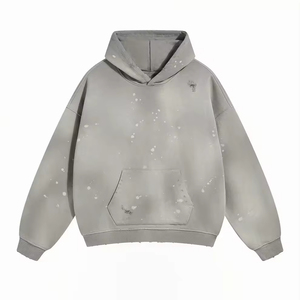 Sudaderas con Capucha de Invierno Extra Grandes, Personalizadas, de Alta Calidad, 100% Algodón, Felpa Gruesa, Bordadas, Estilo Urbano, Lavadas, con Efecto Desgastado por el Sol y Lavado Ácido - Product Image 1