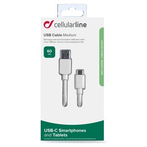 Cable de Alimentación USB-C Blanco Mediano de 0.6m USBDATA06USBCW, Cables de Datos - Product Image 2