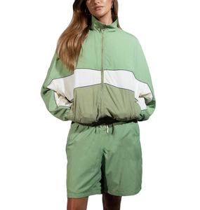 เสื้อแจ็คเก็ตกันลมสำหรับผู้หญิงเสื้อกันลมผ้าโพลีเอสเตอร์พิมพ์ลายตามสั่ง - Product Image 4