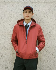Veste à capuche zippée en polyester respirant à motif uni, coupe classique, taille personnalisée, décontractée, automne pour hommes par Routine Vietnam - Product Image 1