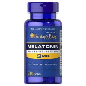 Atacado Deep Sleep Aid: Puritan's Pride Super Strength melatonina 3 mg 240 comprimidos para noites repousas