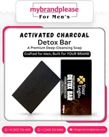 Jabón de Carbón Activado para Hombre, Medicado, Exfoliante, Blanqueador, Limpieza Profunda, Barra de Jabón, OEM/ODM, Etiqueta Privada, Cuidado de la Piel Personalizado Disponible