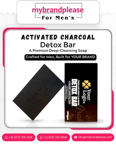 Savon au Charbon Actif pour Hommes, Exfoliant, Blanchissant, Nettoyant en Profondeur, OEM/ODM, Marque Privée, Soins de la Peau Personnalisés Disponibles - Product Image 2